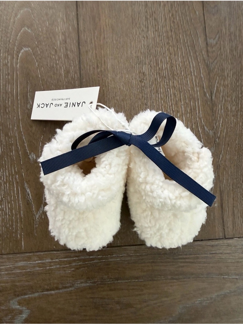 NWT Janie & Jack Baby Sherpa Booties Shoes 3-6 Months $42 Originally